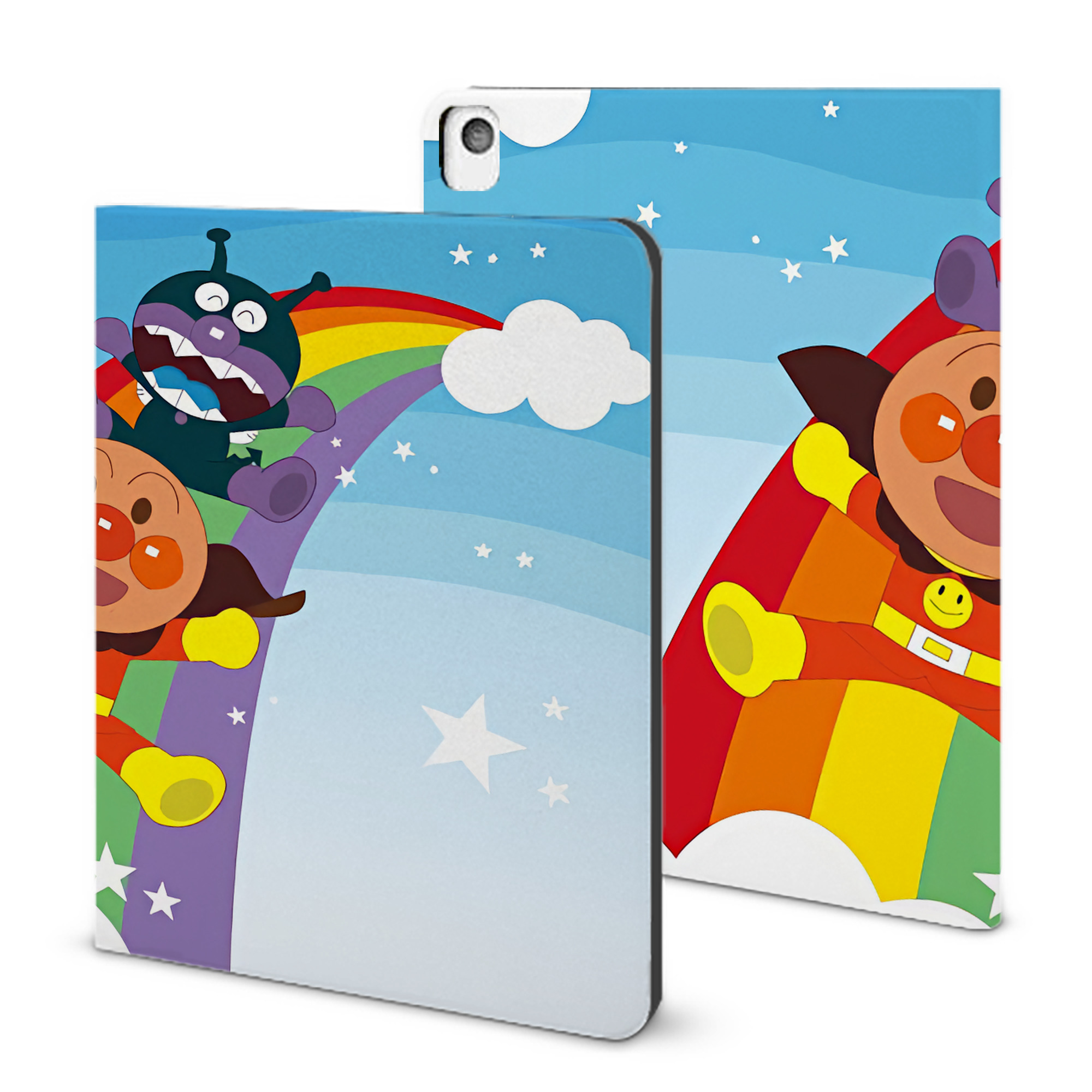 （画像用） アンパンマン Anpanman IPadケース ペンホルダー付き ブックスタイルデザイン